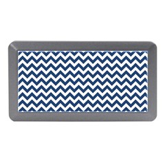 Navy Blue & White Zigzag Pattern Memory Card Reader (Mini)