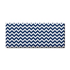 Navy Blue & White Zigzag Pattern Hand Towel