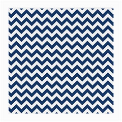 Navy Blue & White Zigzag Pattern Medium Glasses Cloth (2 Sides)