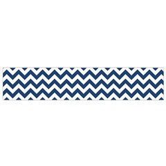 Navy Blue & White Zigzag Pattern Flano Scarf (small) by Zandiepants