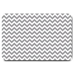 Medium Grey & White Zigzag Pattern Large Doormat by Zandiepants