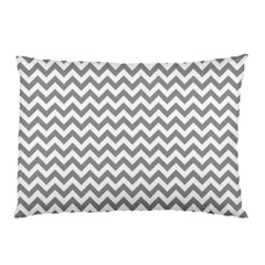 Medium Grey & White Zigzag Pattern Pillow Case by Zandiepants