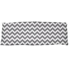 Medium Grey & White Zigzag Pattern Body Pillow Case (dakimakura) by Zandiepants