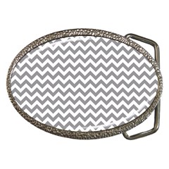 Medium Grey & White Zigzag Pattern Belt Buckle by Zandiepants