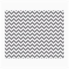 Medium Grey & White Zigzag Pattern Small Glasses Cloth (2 Sides) by Zandiepants