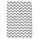 Medium Grey & White Zigzag Pattern Removable Flap Cover (L) Front