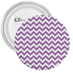 Lilac Purple & White Zigzag Pattern 3  Button by Zandiepants