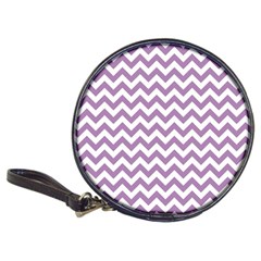 Lilac Purple & White Zigzag Pattern Classic 20-cd Wallet by Zandiepants