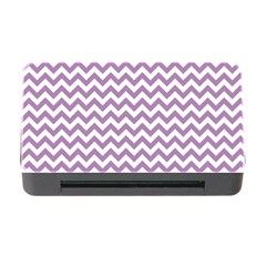 Lilac Purple & White Zigzag Pattern Memory Card Reader With Cf