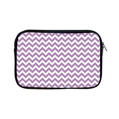 Lilac Purple & White Zigzag Pattern Apple Ipad Mini Zipper Case by Zandiepants