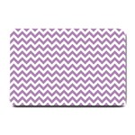 Lilac Purple & White Zigzag Pattern Small Doormat 24 x16  Door Mat