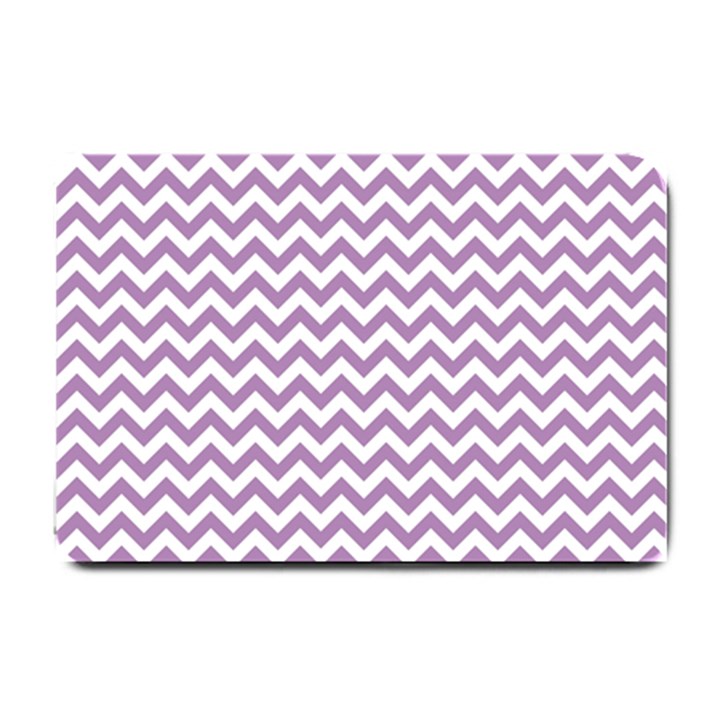 Lilac Purple & White Zigzag Pattern Small Doormat