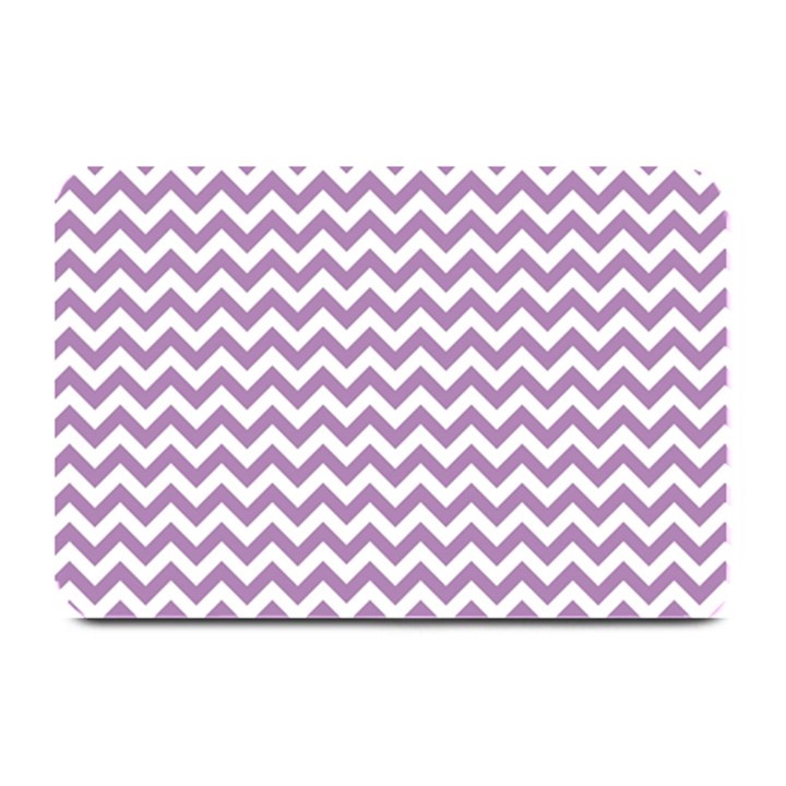 Lilac Purple & White Zigzag Pattern Plate Mat