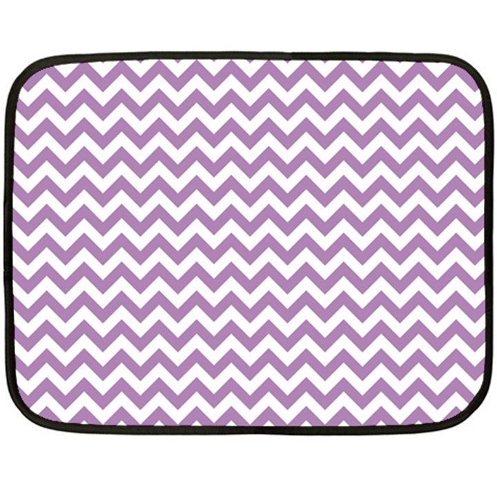 Lilac Purple & White Zigzag Pattern Double Sided Fleece Blanket (Mini)