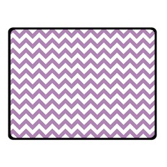 Lilac Purple & White Zigzag Pattern Fleece Blanket (small) by Zandiepants