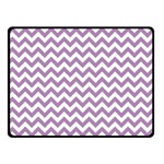 Lilac Purple & White Zigzag Pattern Fleece Blanket (Small) 50 x40  Blanket Front