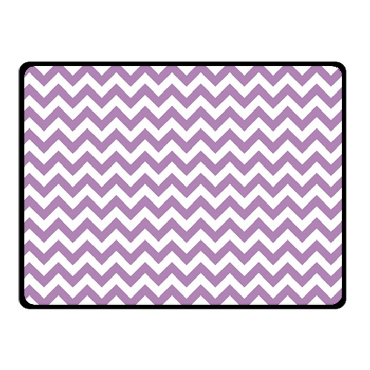 Lilac Purple & White Zigzag Pattern Fleece Blanket (Small)