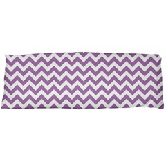 Lilac Purple & White Zigzag Pattern Body Pillow Case (dakimakura) by Zandiepants