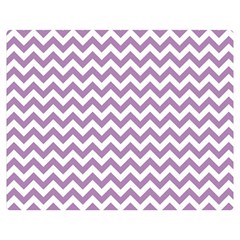 Lilac Purple & White Zigzag Pattern Double Sided Flano Blanket (medium) by Zandiepants