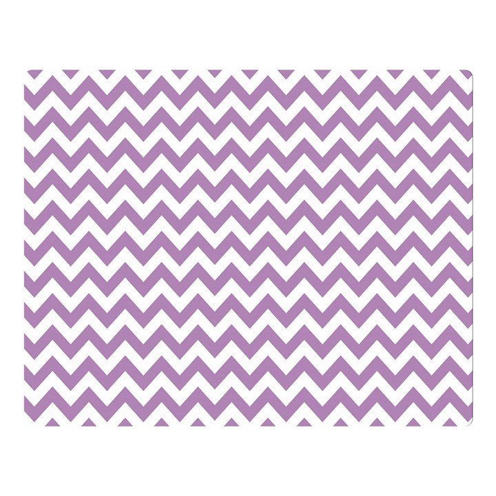 Lilac Purple & White Zigzag Pattern Double Sided Flano Blanket (Large)