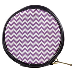 Lilac Purple & White Zigzag Pattern Mini Makeup Bag by Zandiepants