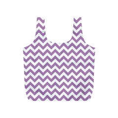 Lilac Purple & White Zigzag Pattern Full Print Recycle Bag (s) by Zandiepants