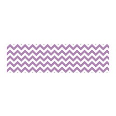 Lilac Purple & White Zigzag Pattern Satin Scarf (oblong)