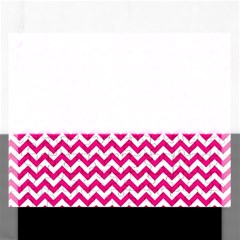 Hot Pink & White Zigzag Pattern Jigsaw Puzzle (rectangular) by Zandiepants