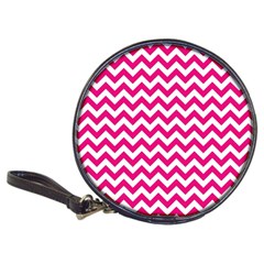 Hot Pink & White Zigzag Pattern Classic 20-cd Wallet by Zandiepants