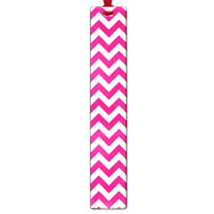 Hot Pink & White Zigzag Pattern Large Book Mark by Zandiepants