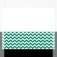 Emerald Green & White Zigzag Pattern Jigsaw Puzzle (rectangular) by Zandiepants