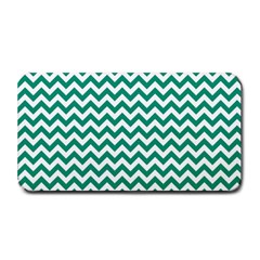 Emerald Green & White Zigzag Pattern Medium Bar Mat