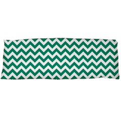 Emerald Green & White Zigzag Pattern Body Pillow Case (dakimakura) by Zandiepants