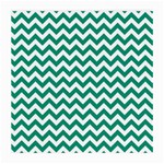 Emerald Green & White Zigzag Pattern Medium Glasses Cloth (2 Sides) Front