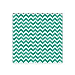 Emerald Green & White Zigzag Pattern Satin Bandana Scarf by Zandiepants