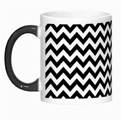 Black & White Zigzag Pattern Morph Mug by Zandiepants