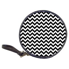 Black & White Zigzag Pattern Classic 20-cd Wallet by Zandiepants