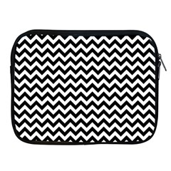 Black & White Zigzag Pattern Apple Ipad 2/3/4 Zipper Case by Zandiepants