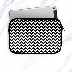 Black & White Zigzag Pattern Apple Ipad Mini Zipper Case by Zandiepants