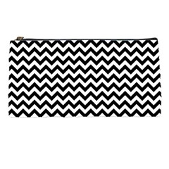 Black & White Zigzag Pattern Pencil Case by Zandiepants