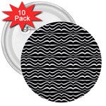 Modern Zebra Pattern 3  Buttons (10 pack)  Front