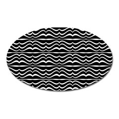 Modern Zebra Pattern Oval Magnet