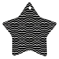 Modern Zebra Pattern Star Ornament (Two Sides) 