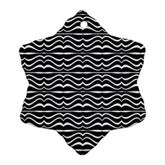 Modern Zebra Pattern Snowflake Ornament (2-side)