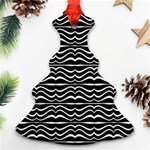 Modern Zebra Pattern Christmas Tree Ornament (2 Sides) Back