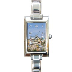 Cerro Santa Ana Guayaquil Ecuador Rectangle Italian Charm Watch by dflcprints