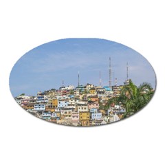 Cerro Santa Ana Guayaquil Ecuador Oval Magnet by dflcprints