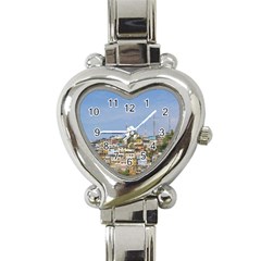 Cerro Santa Ana Guayaquil Ecuador Heart Italian Charm Watch by dflcprints