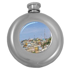 Cerro Santa Ana Guayaquil Ecuador Round Hip Flask (5 Oz) by dflcprints