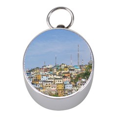 Cerro Santa Ana Guayaquil Ecuador Mini Silver Compasses by dflcprints